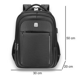 Mochila Notebook Viagem Trabalho Faculdade Resistente Urbano Bless Star Bs10102 Cinza Chumbo - 2