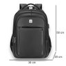 Mochila Notebook Viagem Trabalho Faculdade Resistente Urbano Bless Star Bs10102 Cinza Chumbo - 2
