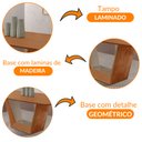 Ver imagem 5 de Mesa para Sala de Jantar Rubi 220cm Madeira Tampo Barril Laminado Moderna Mobilia