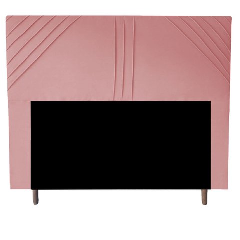 Cabeceira Cama Box Queen Lisboa 160 Cm Suede Rose MV Estofados