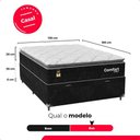 Ver imagem 4 de Cama Box Baú Casal Colchão Comfort Class Pillow Top 138x188 Preto/suede Preto