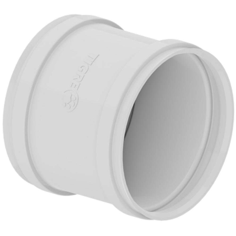Luva de Correr Pvc Branca sem Aneis para Tubos e Encanamentos Água Esgoto de 6" Polegada 150mm - 1