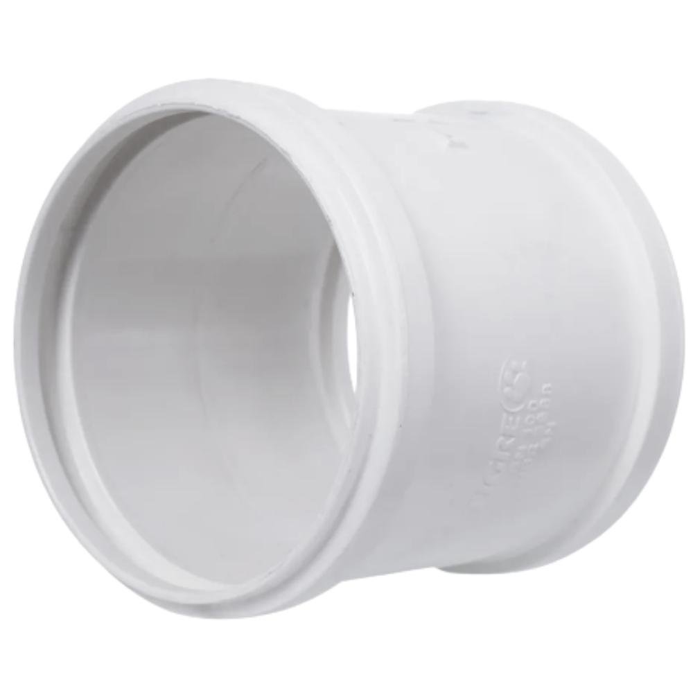 Luva de Correr Pvc Branca sem Aneis para Tubos e Encanamentos Água Esgoto de 6" Polegada 150mm - 6