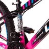 Bicicleta Aro 26 Dropp X Freeride 21 Marchas Aros Jumpmax DH Freio a Disco:Preto/Rosa-Azul - 3