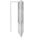 Ver imagem 3 de Porta Camarão Lambril com Vidro Aluminio Branco Linha 25 - 210x70 Esquerda