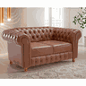 Namoradeira Chesterfield Bourbon 2 Lugares Via Encanto Courano Marrom - 2