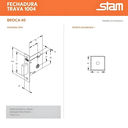 Ver imagem 3 de Fechadura Trava Segurança Stam Antique 1004 Tetra Chave 40mm