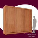 Ver imagem 6 de Guarda-Roupa Casal 100% MDF 3 Portas de Correr 4 Gavetas com 6 Prateleiras e c/ Pés Chile Marrom/Mar