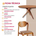Ver imagem 6 de Sala de Jantar Mesa Ballare 135cm Tampo Laminado Redondo com 4 Cadeiras Solaris Gold