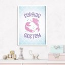 Ver imagem 2 de Quadro Decorativo Sereias Existem 24x18cm - com Vidro:moldura Branca