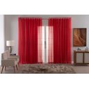 Ver imagem 1 de Cortina Voil Xadrez para Sala, Quarto e Cozinha 6,00 X 2,50 Vermelho