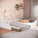 Ver imagem 1 de Cama Casal Montessoriana 144,5cm X 193,5cm Quarto Infantil Cor:branco
