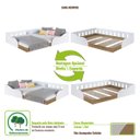 Ver imagem 6 de Cama Casal Montessoriana 144,5cm X 193,5cm Quarto Infantil Cor:branco
