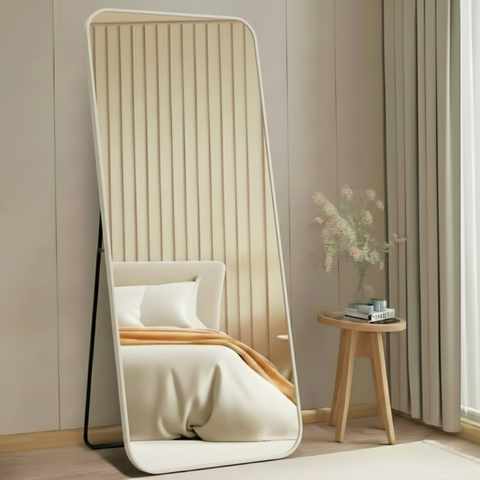 Espelho Grande Retangular Corpo Inteiro 150 X 60 Cm com Suporte de Chão