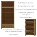 Ver imagem 5 de Armario 2 Pt Sapateira 3 Gv Madeira Maciça Freijo Milani Store