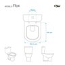 Assento Sanitário Soft Close Flox Cinza Claro para Vaso Fiori - 3