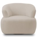 Ver imagem 3 de Kit Sofá 3 Lugares para Sala 198cm com 01 Poltrona Orgânica Florea M05 Bouclê Creme - Lyam Decor