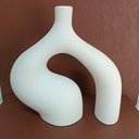 Ver imagem 5 de Vaso Decorativo Enfeite Casa Cerâmica 24x24x3cm Branco