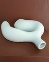Ver imagem 3 de Vaso Decorativo Enfeite Casa Cerâmica 24x24x3cm Branco