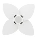 Ver imagem 4 de Ventilador de Teto Natuvent Dahlia Led 4 Pás Madeira Branco 3000k Branco Quente, Luz Amarela 220v