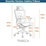 Cadeira Escritório Nr-17 Tribeca Presidente C/ Braços Fratini Encosto Tela Mesh Preta Base Rodí - 8