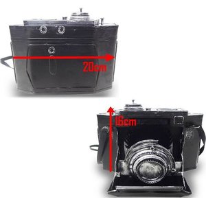 Cofre Câmera Fotografica Vintage Retro de Ferro Fundido 16cm (Cj-020)