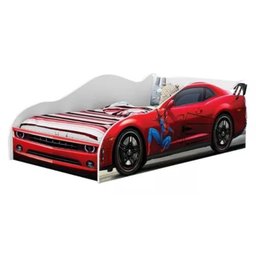 Cama Carro Solteiro Infantil Meninos Adesivada Personagens Mdf com Colchão- Av:homem Aranha - 3