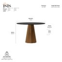 Ver imagem 2 de Mesa de Jantar Isis 117x117 cm com Vidro Cinamomo Preto - New Ceval