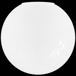 Globo de Vidro Lustre Branco Brilho Esférico sem Colar 08x15
