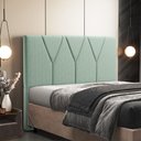 Ver imagem 1 de Cabeceira Cama Box Queen 160 Cm Aurora W01 Linho Verde Menta - Lyam Decor