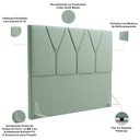 Ver imagem 4 de Cabeceira Cama Box Queen 160 Cm Aurora W01 Linho Verde Menta - Lyam Decor