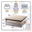 Ver imagem 3 de Conjunto Cama Box Queen c/ Molas Ensacadas Quartzo Branco 158x198x71