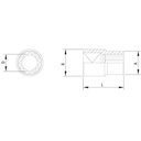 Ver imagem 2 de Soquete Estriado em Aço Cromo Vanádio 10 Mm - Encaixe 1/4" Tramontina