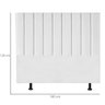 Cabeceira de Cama Queen Box Estofada 160 cm Karla Suede:Branco - 3