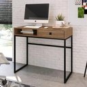 Ver imagem 1 de Mesa Escrivaninha Industrial 90cm 1 Gaveta Ivis Mel Z54 - Mpozenato