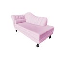 Ver imagem 4 de Recamier Decorativo Divã Amsterdã 147cm Lado Direito Couro Rosa Bebê
