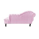Ver imagem 6 de Recamier Decorativo Divã Amsterdã 147cm Lado Direito Couro Rosa Bebê