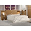 Ver imagem 1 de Cabeceira Casal com Mesa de Cabeceira - Rubi-cinamomo - Móveis D'doro