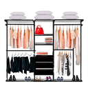 Ver imagem 1 de Closet Aramado - Linear Clr 250 com Gaveta - 2,50m - Preto
