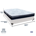 Ver imagem 3 de Cama Box Branco e Colchão Orthosono D33 com Pillow Top Viúvo Anjos