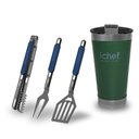Ver imagem 1 de Trio Bbq Ichef e Copo Térmico com Tampa Smart Cup 600ml Ichef | Copo Verde