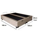 Ver imagem 6 de Cama Box Baú Casal Bipartido Suede Sereneprime Bege 138x188x44