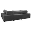 Ver imagem 4 de Sofá de Canto Retrátil e Reclinável com Molas 3,00x2,00 Berlim Suede Cinza Mirra Decor
