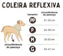 Ver imagem 3 de Coleira Reflexiva para Cachorro Ajustável Preta e Azul Mimo