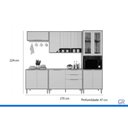 Ver imagem 2 de Cozinha Completa 5 Peças Celeste CZ576 Cinamomo/Platina MGM