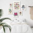 Ver imagem 2 de Kit Composição 6 Quadros Artes Keith Haring - com Vidro:madeira Preta