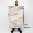 Ver imagem 2 de Quadro Decorativo em Canvas Abstrato Mármore Luxo TaColado Moldura Flutuante 4,5cm Madeira 120 x 80c