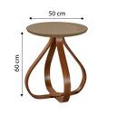 Ver imagem 2 de Mesa Bella de Canto com Tampo de Vidro Redonda Base de 60cm - Fende Luka Decor