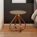 Ver imagem 3 de Mesa Bella de Canto com Tampo de Vidro Redonda Base de 60cm - Fende Luka Decor