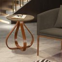 Ver imagem 4 de Mesa Bella de Canto com Tampo de Vidro Redonda Base de 60cm - Fende Luka Decor